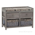 Wicker storage drawer w/ wicker bins extra storage for the kitchen, bathroom, crafts room, basement